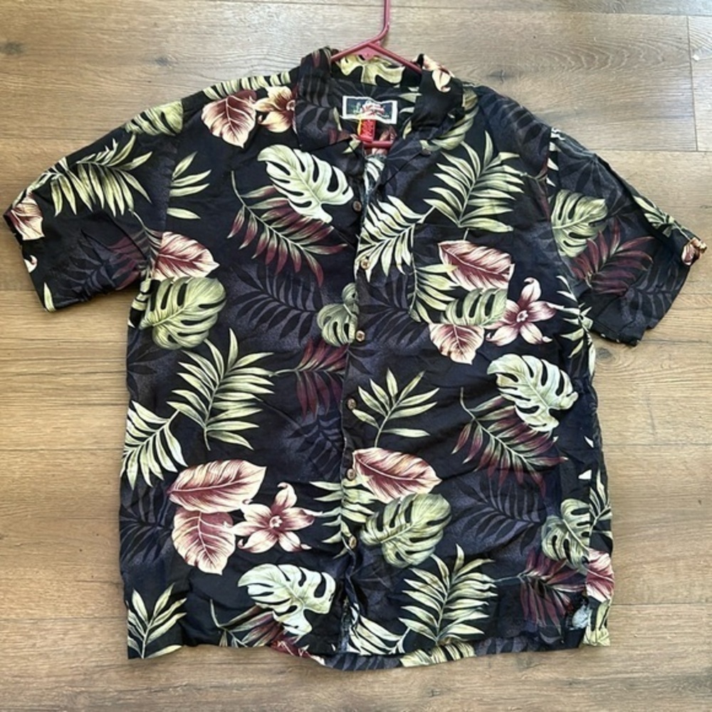 La Cabana Linen Hawaii Vintage Dress Shirt ! Medium